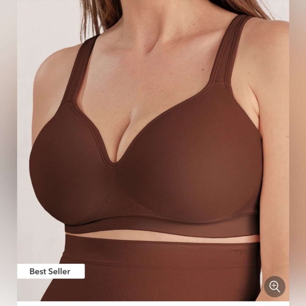 Shapermint Essentials Sweetheart Wireless Contour Bra 🤎